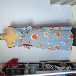 Forever 21 Cold Shoulder Wrap Midi Dress